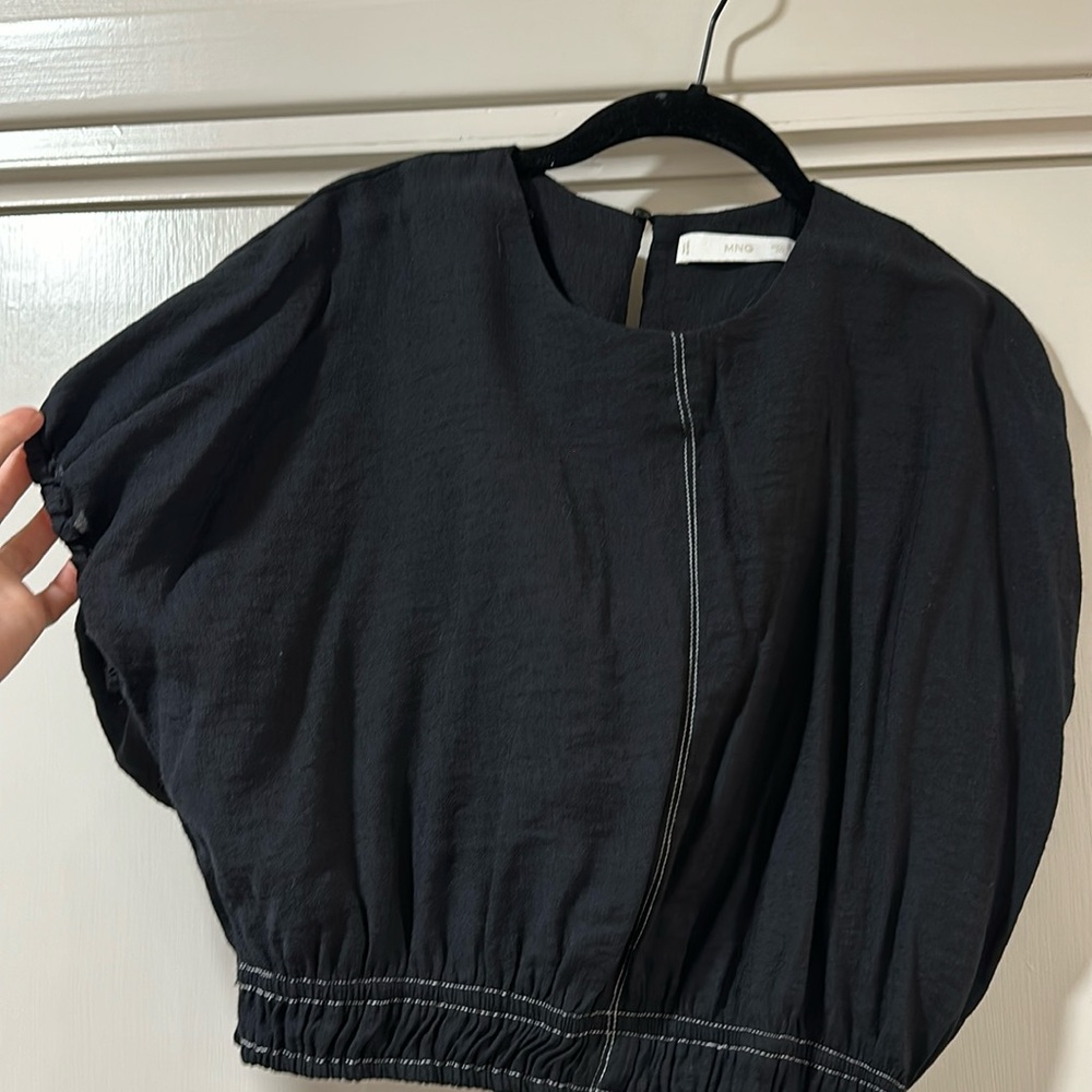 Mango Black Crop Top